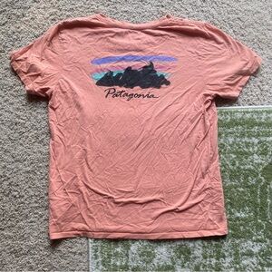 Patagonia Coral Colored Graphic Tee